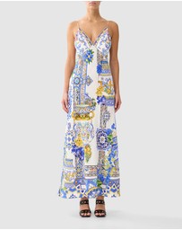 Camilla - V Neck Full Length Bias Slip Dress