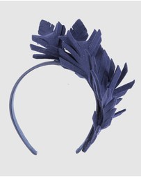 Max Alexander - Felt Navy Leaf Fascinator