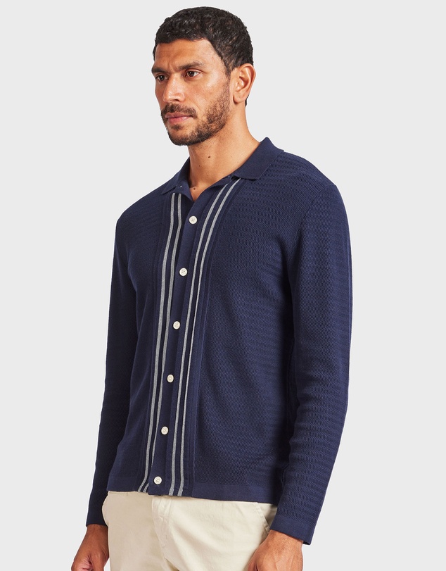 Academy Brand - Ross Stripe LS Polo