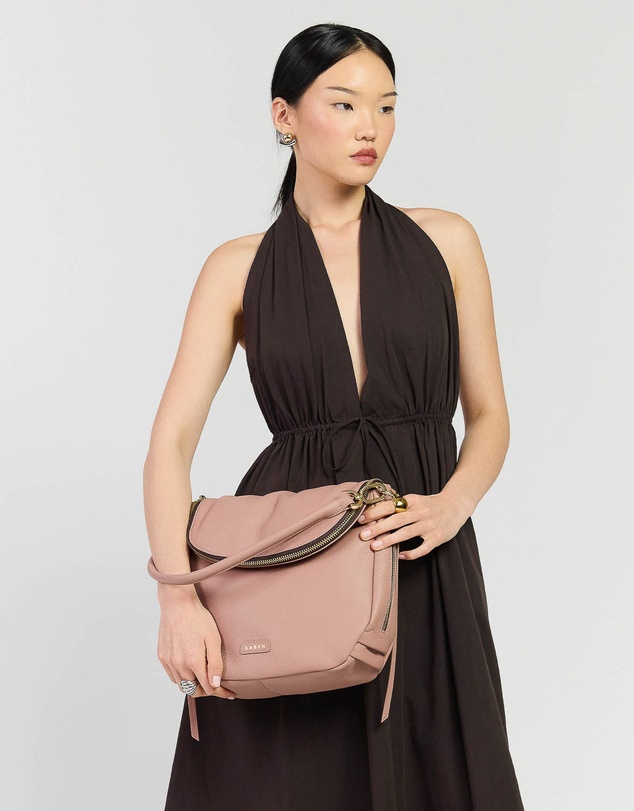 SABEN - Frankie Leather Handbag Rosewater