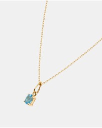 Luna Rae - Solid Gold - Topaz Necklace