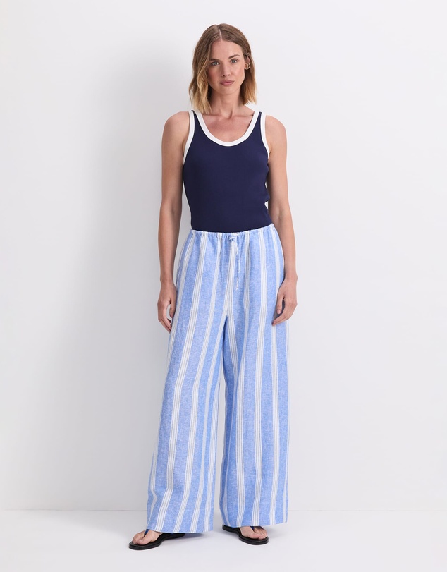 Sportscraft - Ariana Stripe Linen Pant