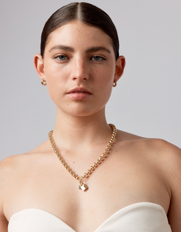 Michael Hill - Twisted Circle Pendant Connector in 10k Yellow Gold