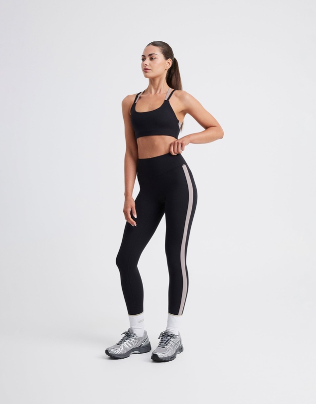 Upstate - Air Sculpt 7/8 Stripe Tight - Black