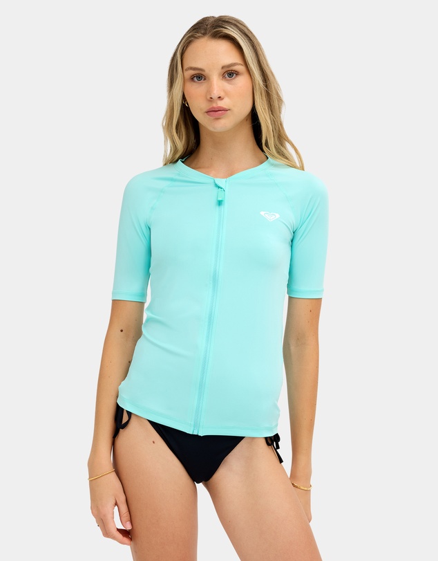 Roxy - Womens Essentials Chest Zip Rashguard