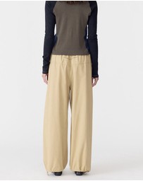 Bassike - Drawstring Detail Pull On Pants