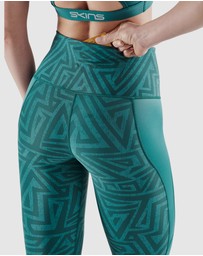 SKINS - SKINS Compression Women's Series-3 Long Tight Skyscraper Lt Teal Angle