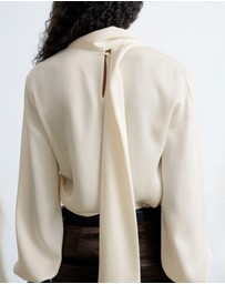 & Other Stories - Scarf-Detail Satin Blouse