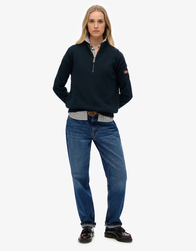 Superdry - Slouchy Knitted Half Zip
