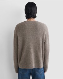 COS - Knitted Merino-Yak Henley Top