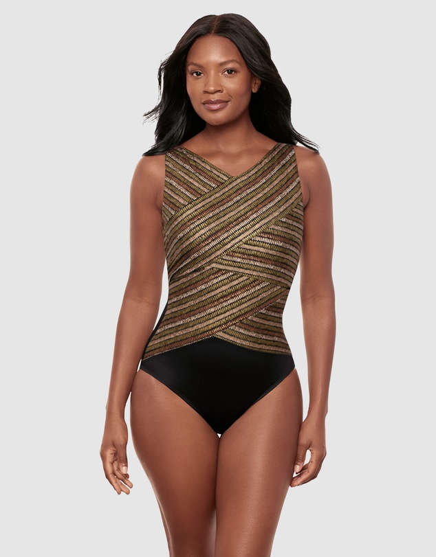 Miraclesuit Swimwear  - Sparkle Sands Brio High Neck Underwired One-Piece Shaping Swimsuit
