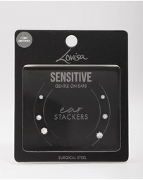 Lovisa - Surgical Steel Graduating Cubic Zirconia Stud Earring 3-Pack