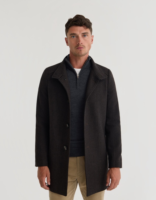 Oxford - Dunbar Herringbone Wool Coat
