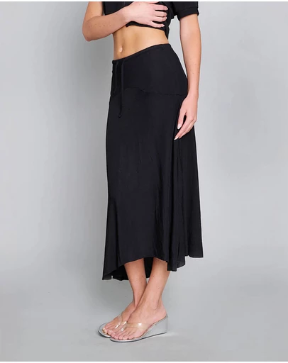 Love and Nostalgia - Alexa Asymmetrical Skirt - Black