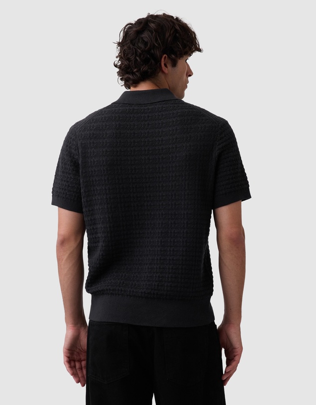 GAP - SS Textured Zip Polo
