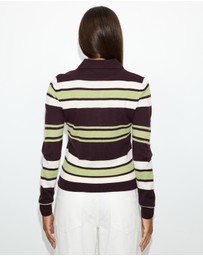 Dazie - Off Duty Striped Knit Sweater