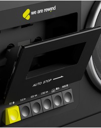 We Are Rewind - We Are Rewind Getto Blaster Cassette Player & Recorder - Curtis, Black