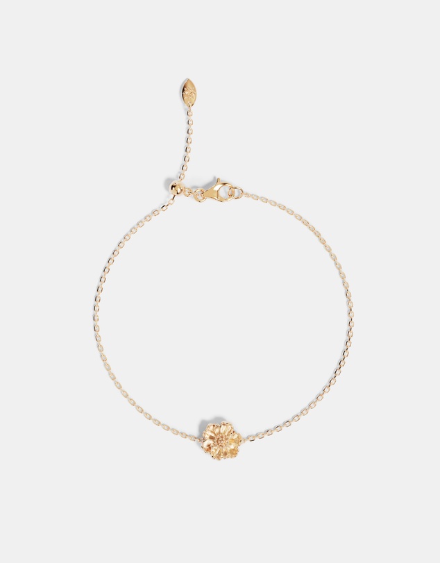 By Charlotte - Birth Flower Bracelet - Poppy August