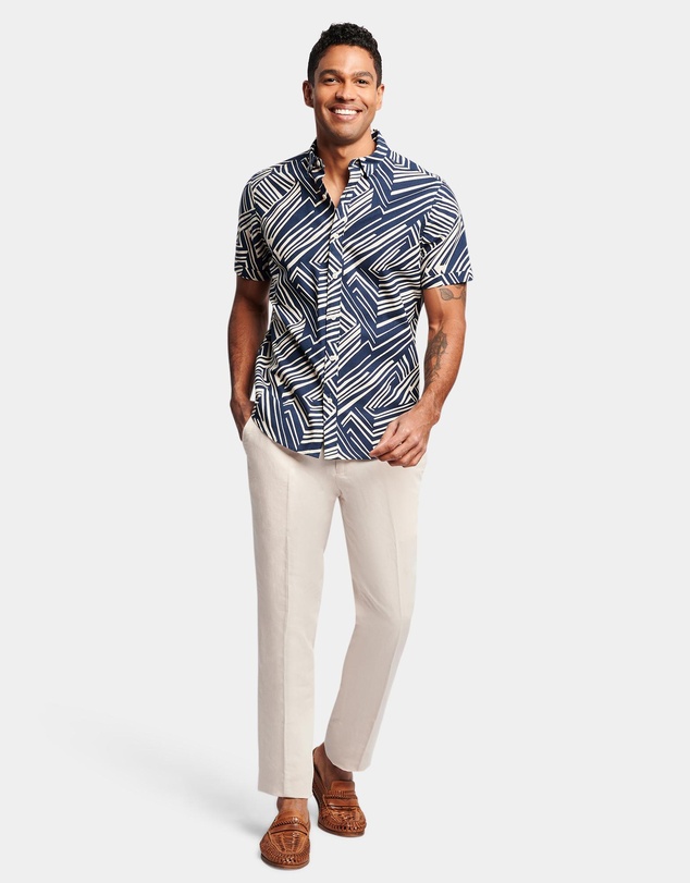 Brooksfield - Abstract Print Casual Shirt