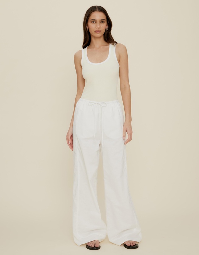 The Fated - Lucie Drawstring Linen Blend Pants