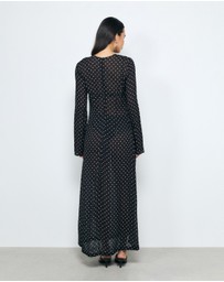 AERE - Cora Polka Dot Long Sleeve Dress