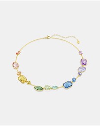 Swarovski - Gema Necklace, Mixed Cuts, Multicolored, Gold-Tone Plated