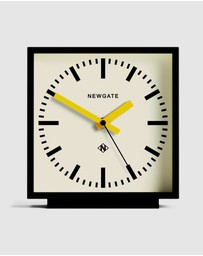 Newgate - Newgate Amp Mantel Clock Black With Yellow Hands