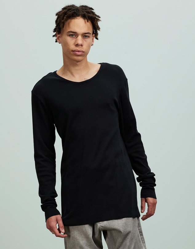 Surrounded By Ghosts - The Gypsum Slim Rib Knit Long Sleeve T-Shirt