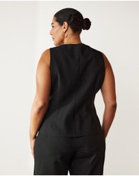 Atmos&Here Curvy - Lottee Scoop Neck Vest