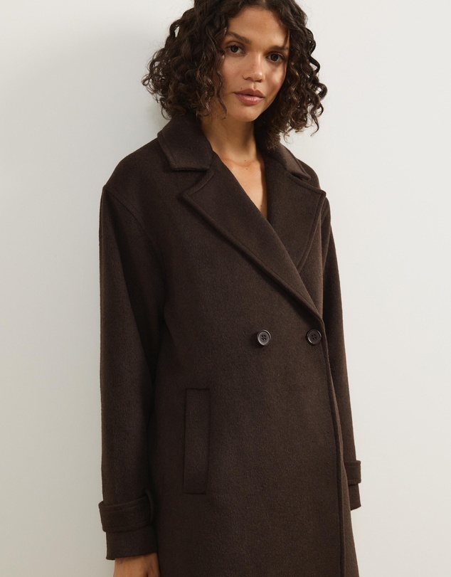 Atmos&Here - Layla Wool Blend Double Breasted Coat