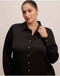 Forever New Curve - Coco Curve Satin Shirt