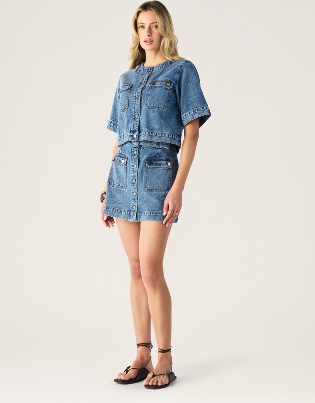 MOS The Label - Aveline Denim Top