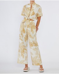 Amelius - Samara Linen Tie Front Top