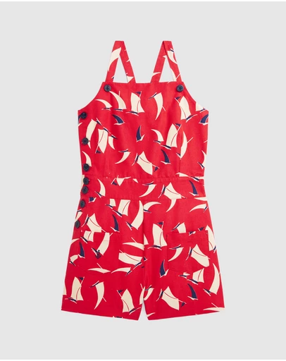 Polo Ralph Lauren - Sailboat-Print Cotton Canvas Rompers - ICONIC EXCLUSIVE - Kids-Teens