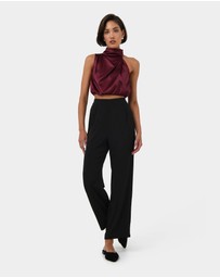 Forcast - Kaye Asymmetric Cowl Neck Top