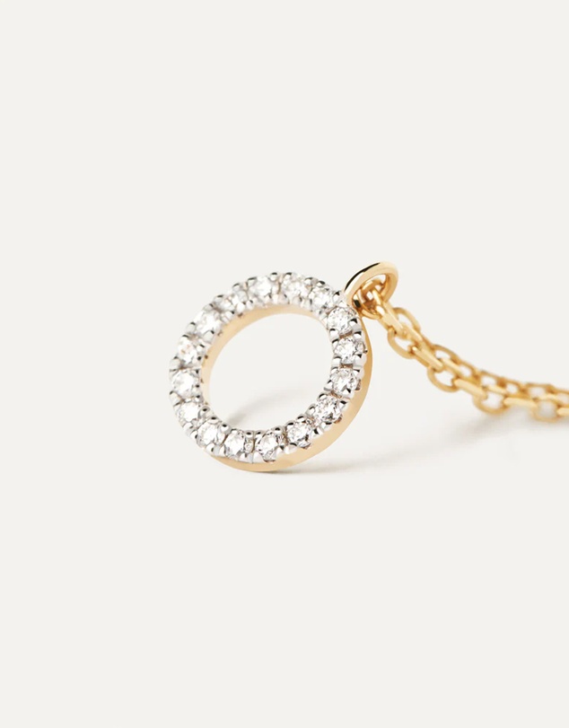 PDPAOLA - Diamonds and Gold Circle Necklace