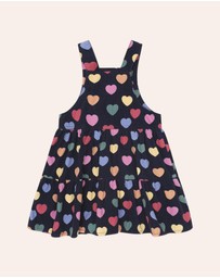 Huxbaby - Multi Hearts Cord Pinafore Dress - Babies-Kids