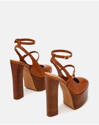 Steve Madden - Scotlyn-Stacked Tan Heels
