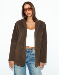 Dazie - Hallie Faux Suede Tailored Blazer