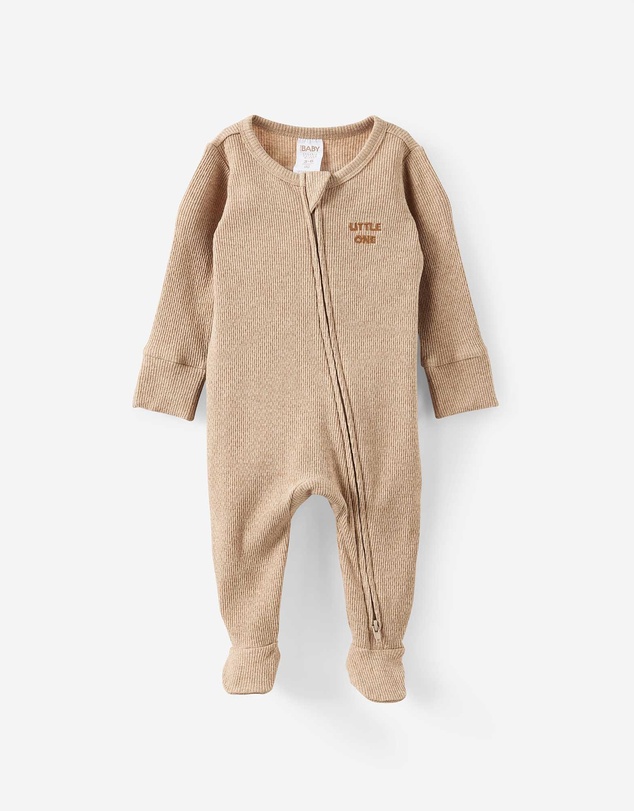 Cotton On Kids - Littlie Organic Long Sleeve Zip Romper