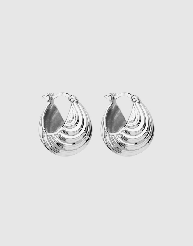 Najo - Cloud Catcher Silver Hoop Earrings