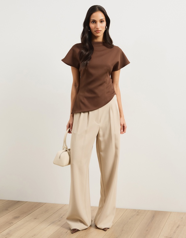 Atmos&Here - Jade High Rise Tailored Pants With Pleats