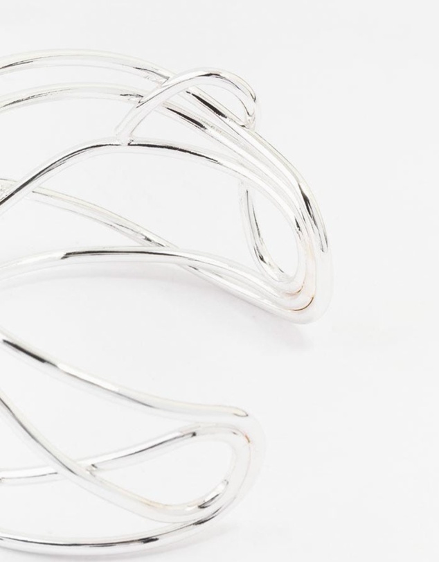 Lovisa - Silver Plated Organic Wire Cuff Bracelet
