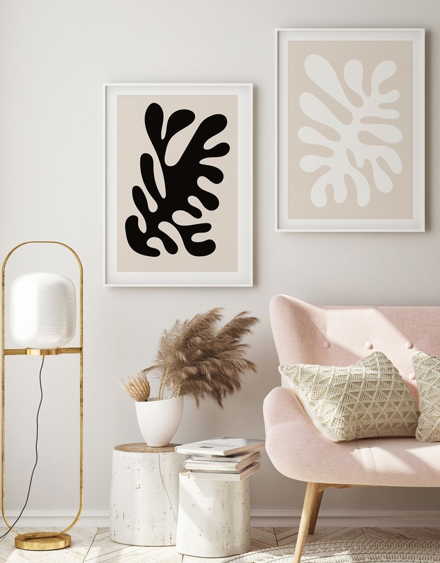 Olive et Oriel - Organic Shapes I Art Print
