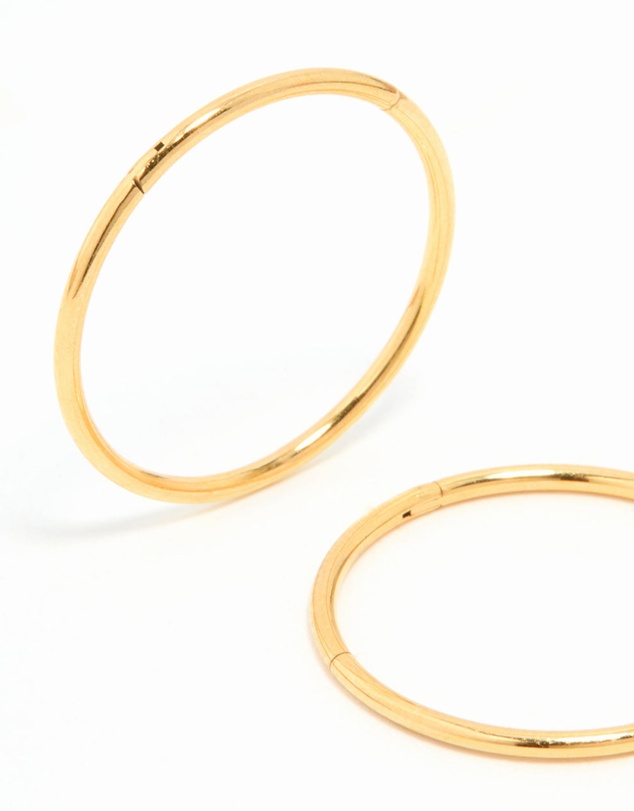 Lovisa - Gold Plated Surgical Steel Sleeper Earrings 16 MM