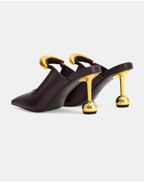 JW PEI - Sofia Metal Accent Sphere Heel Mules
