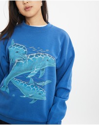 Vintage by The Real Deal - Pre Loved - Vintage 1994 Dolphin Wildlife Sweatshirt