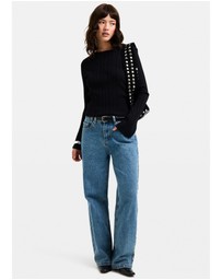Subtitled - Holland Boat Neck Long Sleeve Knit Top