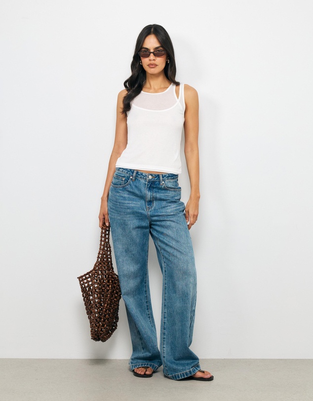AERE - Semi Sheer Double Layered Tank