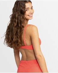 Roxy - Womens Aruba Bralette Dcup Bikini Top
